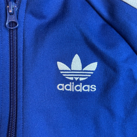 ADIDAS BOYS SIZE XS 7-8 FULL ZIP JACKET Excellent Condition Blue - Picture 2 of 6